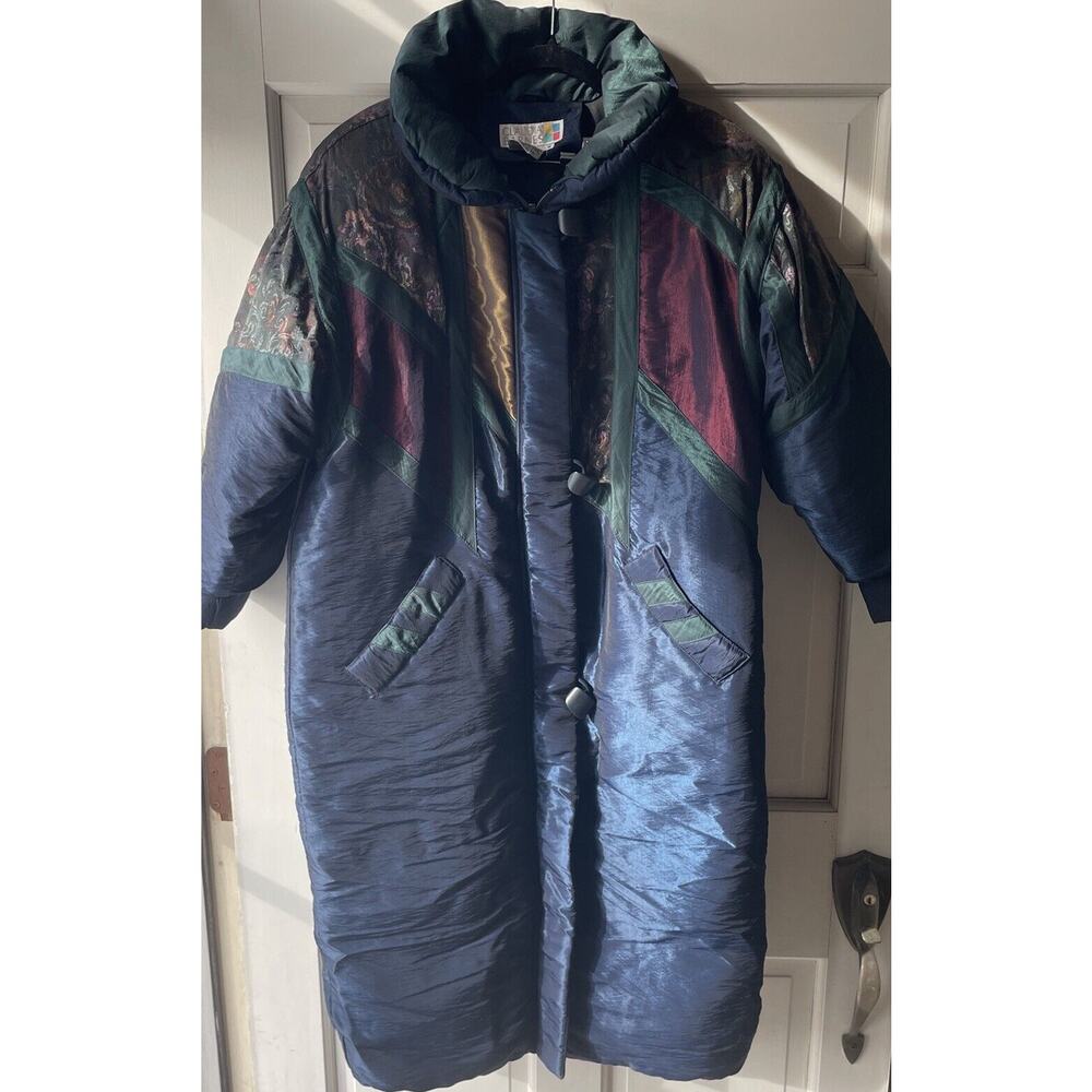 Vintage Claudia Barnes Women’s Full Length Duck Down Insulated Long Coat Size M